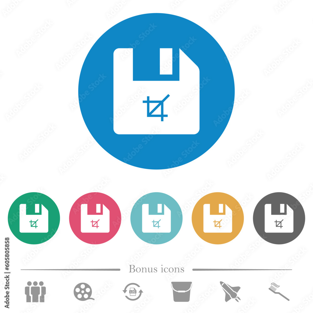 Truncate file flat round icons Truncate file flat round icons
