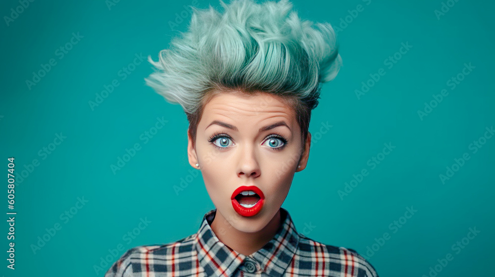 Young Woman at Hairdresser seeing her new Hairstyle for the first time after the Treatment Generative AI Illustration Digital Art Backdrop Journal Young Woman at Hairdresser seeing her new Hairstyle for the first time after the Treatment Generative AI Illustration Digital Art Backdrop Journal
