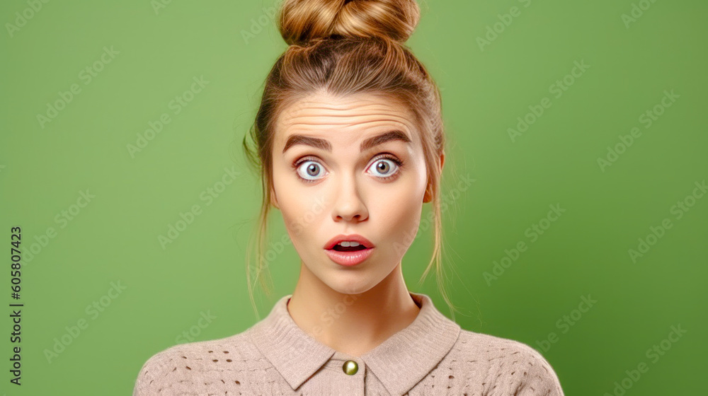 Young Woman at Hairdresser seeing her new Hairstyle for the first time after the Treatment Generative AI Illustration Digital Art Backdrop Journal