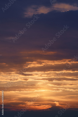 Scenic scene of summer sunrise on sky. © Drazen