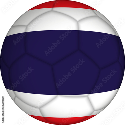Football ball with Thailand flag pattern.