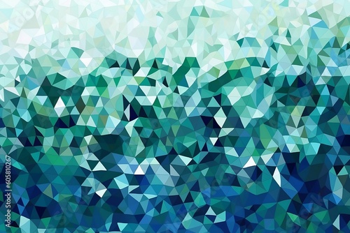 Blue and Green Mosaic Pattern: A Harmonious Blend of Colors