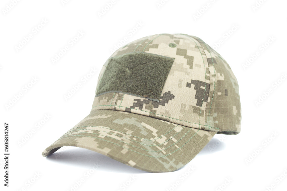 Army cap on a white background. Army hat.
Army cap on a white background. Army hat.