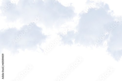 White clouds isolated on transparent white background