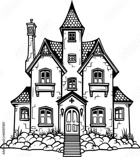 Vintage House Illustration