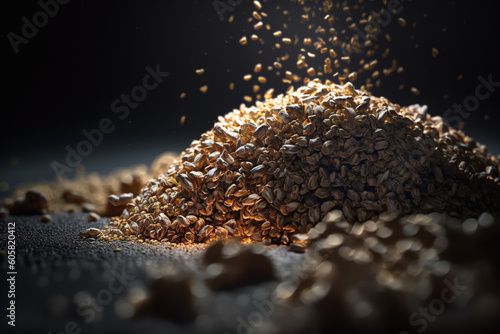Grain exports. Wheat. Grain deal, shipment and transportation of farm and agrarian products and crops, aid to poor countries, famine, business. Agricultural income concept Generative AI