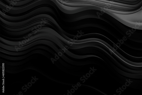 black Abstract background 3d texture generative AI