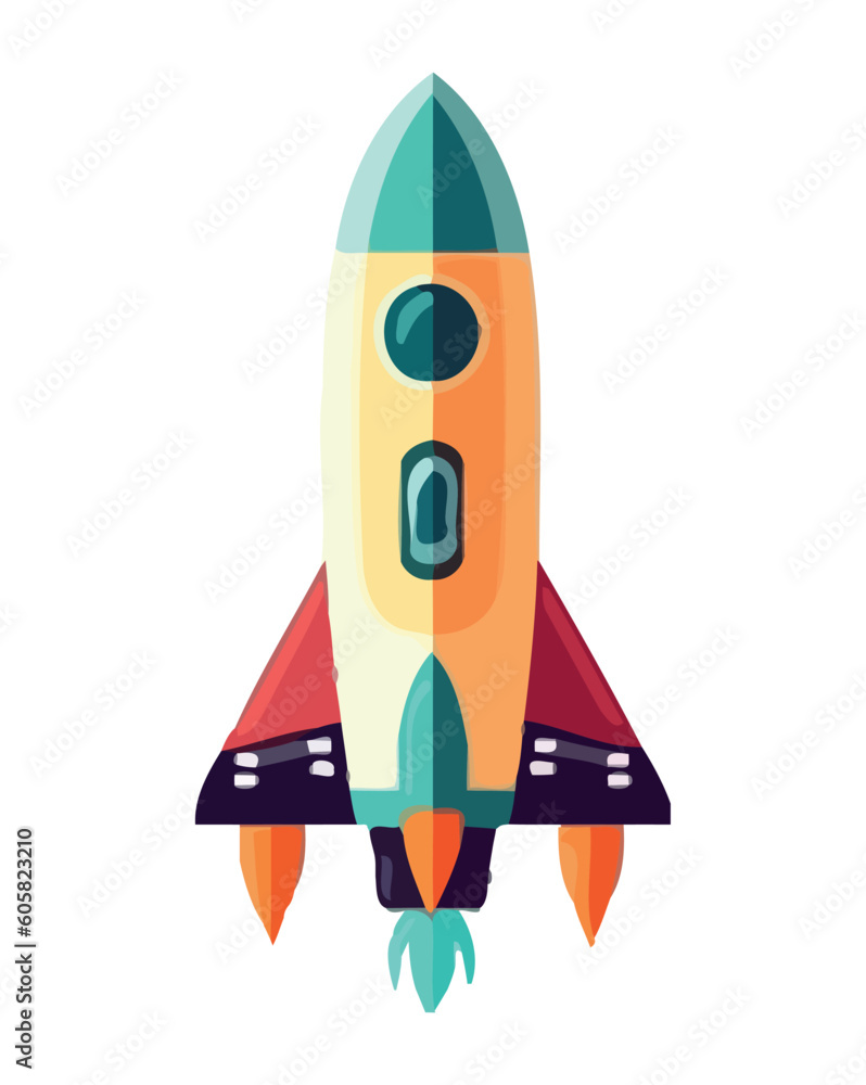 Futuristic spaceship taking off into the galaxy Futuristic spaceship taking off into the galaxy