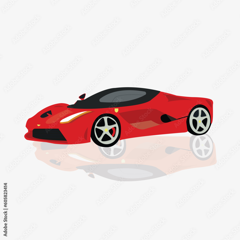 red sports car vector | Sports car illustration |