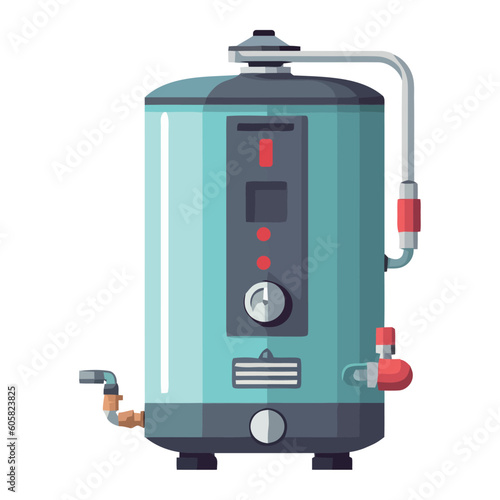 Metal tank with drinking water purification
