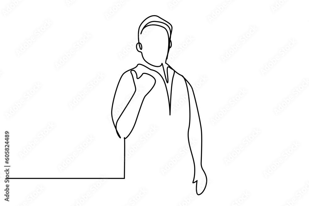 confident man doing okay acceptance check mark confident man doing okay acceptance check mark