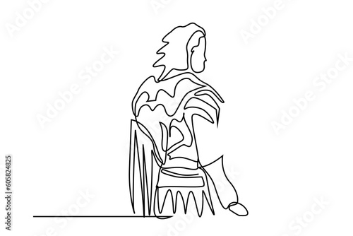ancient nostalgic greek roman leader elegant emperor gladiator warrior young male line art