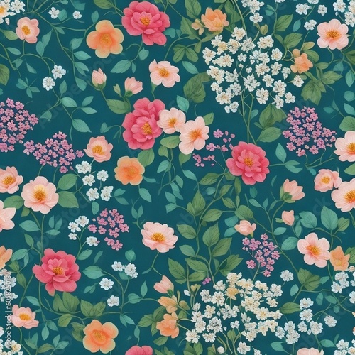 beautiful picture of flowers, seamless