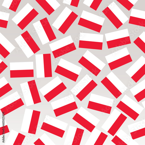 Seamless pattern with flags of Poland. Colorful illustration with flags for design. Seamless pattern with flags of Poland.
