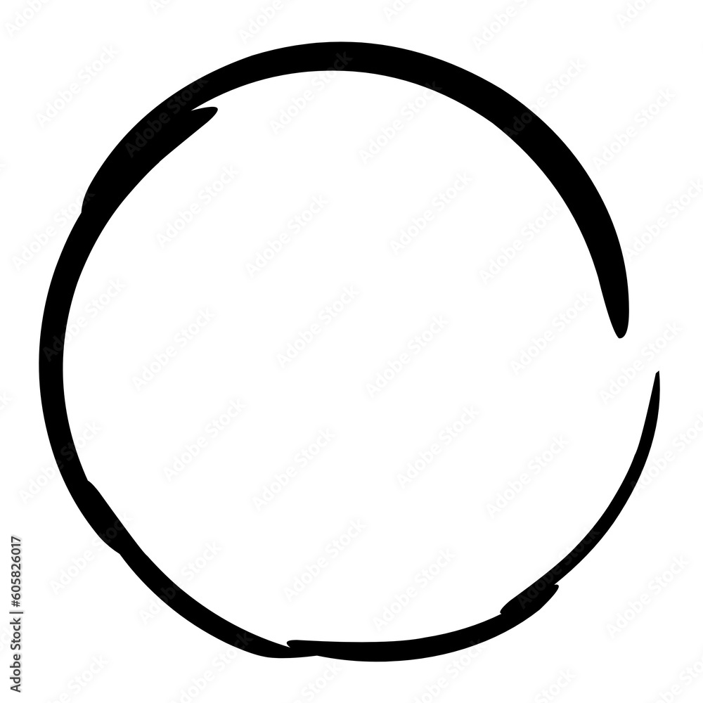 Circle border, grunge circle brush Circle border, grunge circle brush