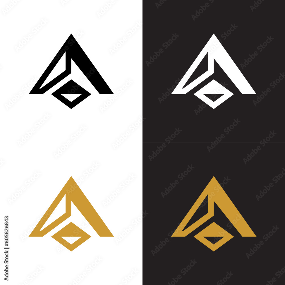 TRIANGLE SHAPE OF THE LETTER A MONOGRAM LOGO DESIGN TRIANGLE SHAPE OF THE LETTER A MONOGRAM LOGO DESIGN