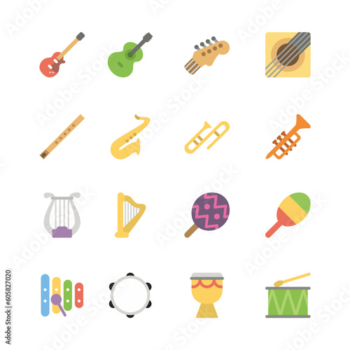 music and audio icons set