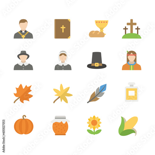 set of holiday icons