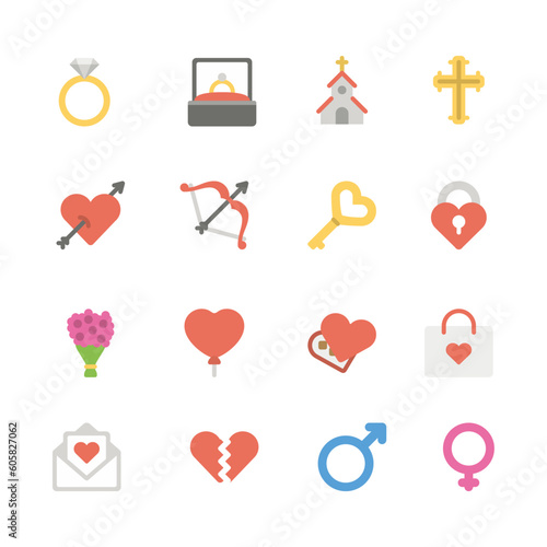 set of love icons