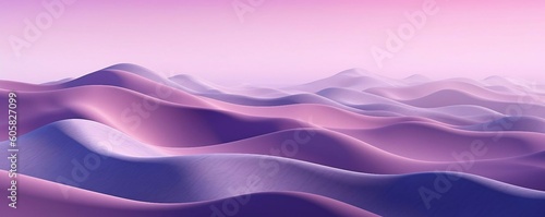 Abstract organic purple mountain range with wavy lines and fields as wallpaper background illustration
