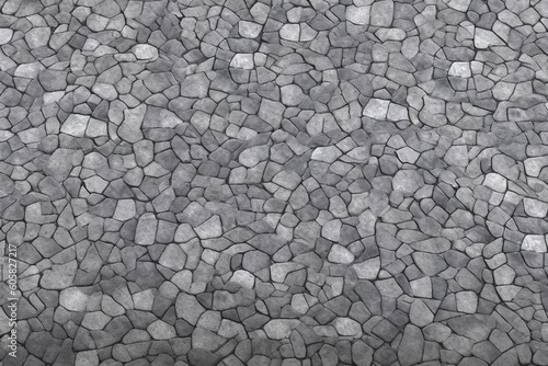 Canvastavla wallpaper for seamless gray cobblestone wall or road background texture tileable