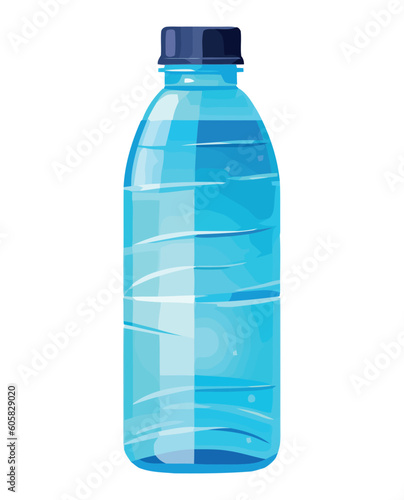 Pure, refreshing drinking water in plastic bottle