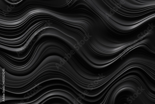 background seamless minimal black abstract glossy soft waves background texture elegant wavy carved marble luxury wallpaper pattern tileable subtle dark grey presentation or display b generative ai