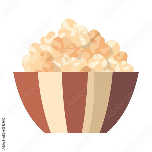 movie pop corn in bowl icon