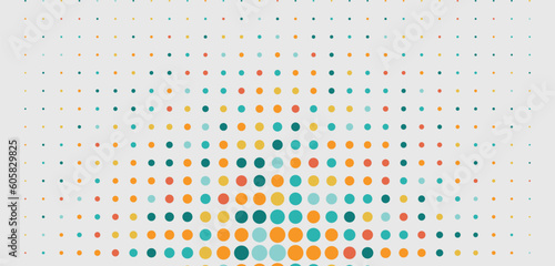 Retro geometric shapes wall art background circle dot pattern. Geometric posters in trendy illustrated design for cover, banner, print, interior. 