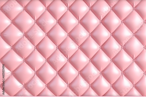 wallpaper for seamless light pastel pink diamond tufted upholstery background texture abstract soft puffy quilted sofa cushions panoramic pattern for a girl s birthday baby shower or nur generative ai photo