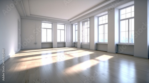 Empty room interior Generative AI