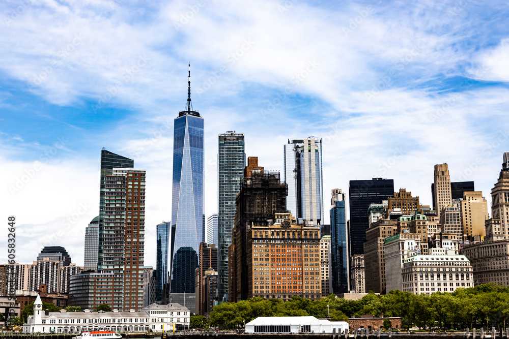 Lower Manhattan with One World Trade Center and Freedom Tower Lower Manhattan with One World Trade Center and Freedom Tower