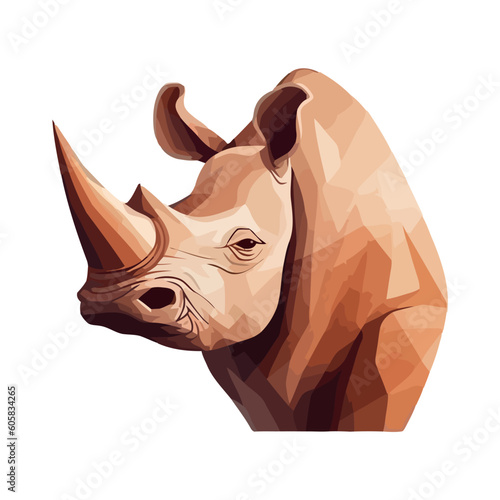 rhinoceros horned african animal wild