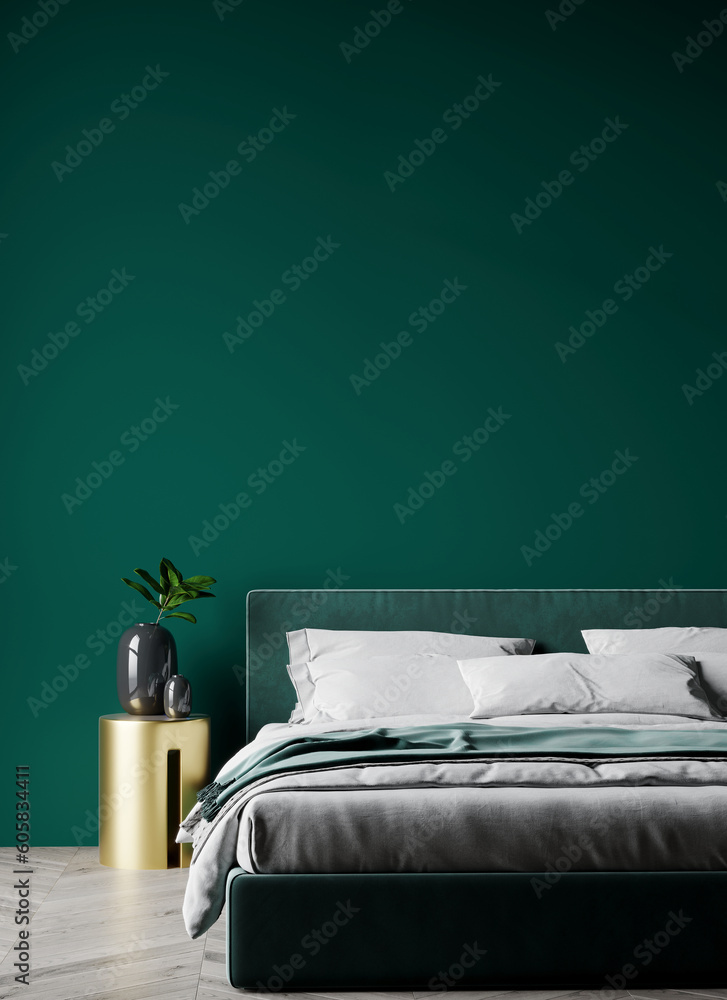Luxury bedroom in premium modern interior design home or hotel. Deep ...
