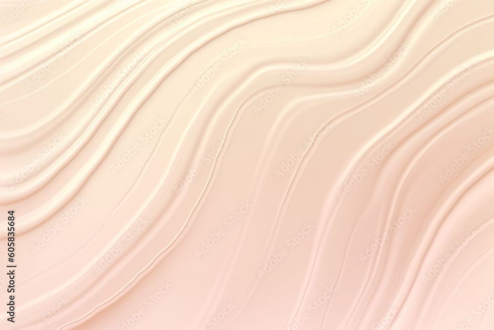 Obraz premium Light peach color waves background. Generative AI