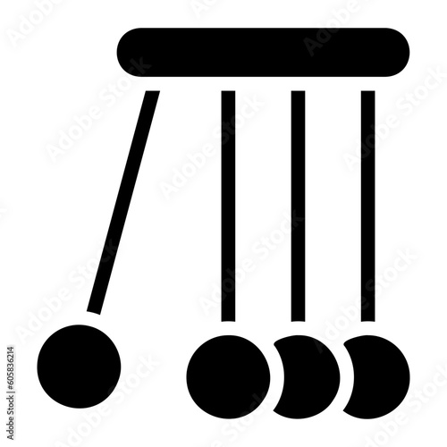 newtons cradle glyph icon