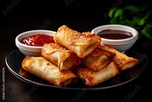 Delicious Plate of Egg Roll...