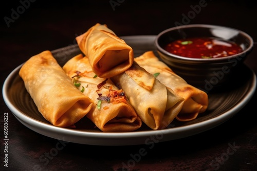 Delicious Plate of Egg Roll...