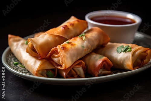 Delicious Plate of Egg Roll...
