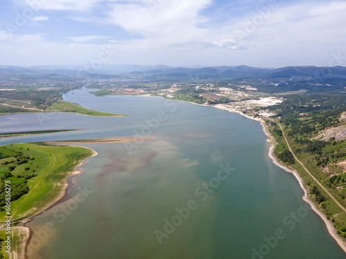 Aerial view of Studen Kladenets Reservoir, Bulgaria