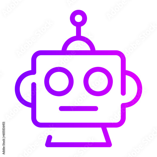 robot gradient icon