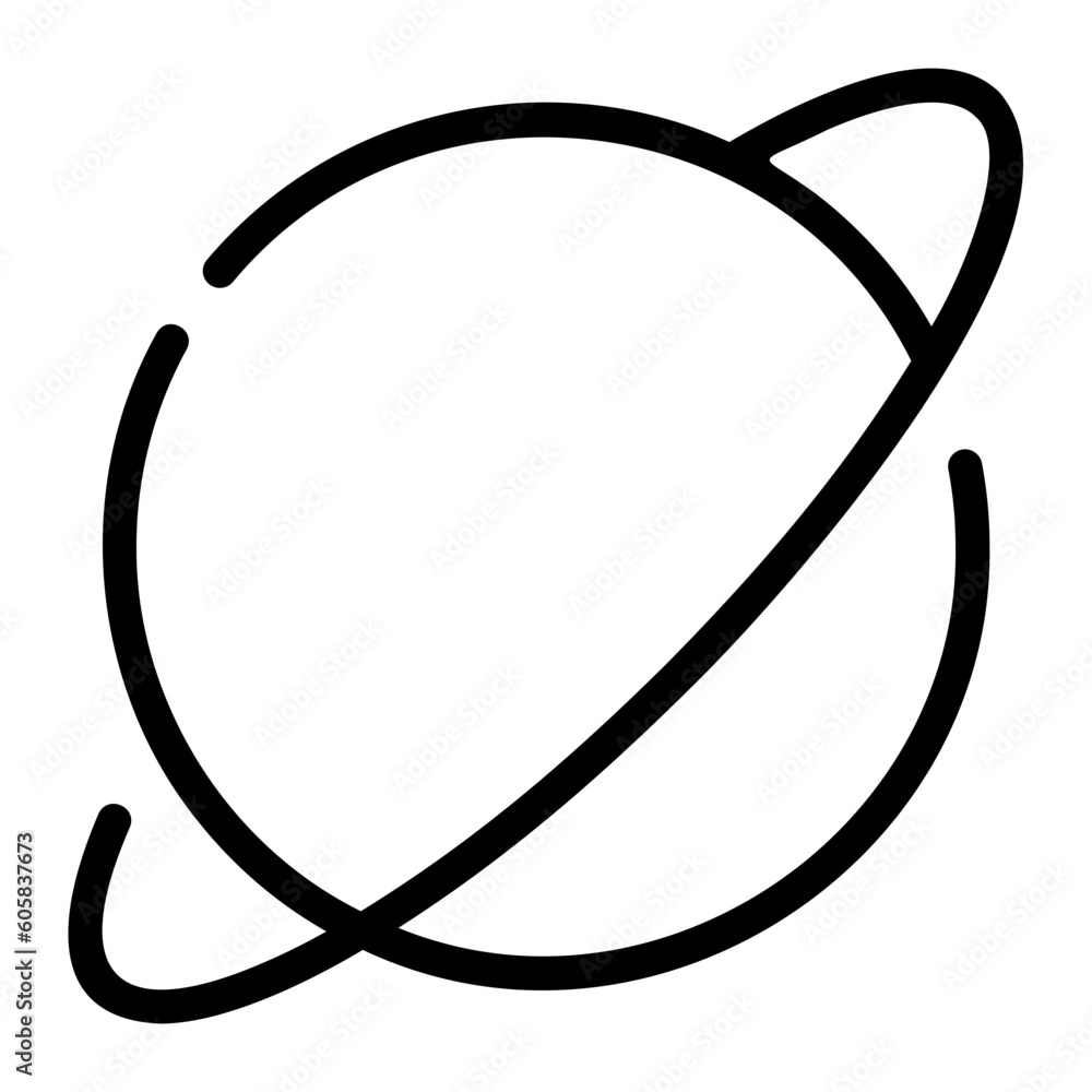 planet line icon