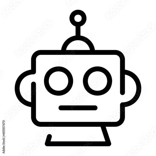 robot line icon