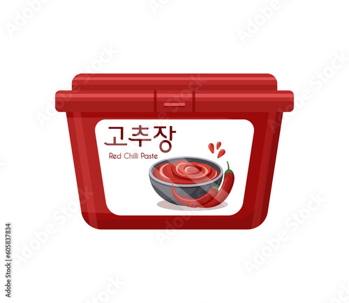 Gochujang, korean red chilli paste. Translation : Gochujang