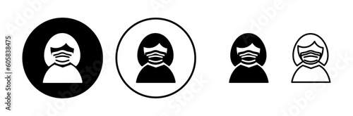 Face mask icon vector. medical Face Mask icon.