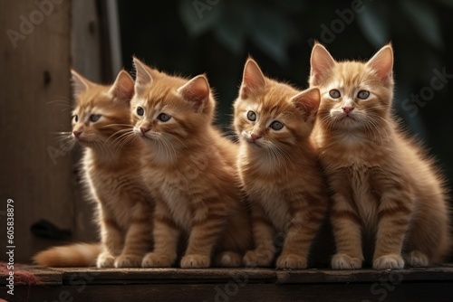 illustration, cute and adorable cats, ai generative