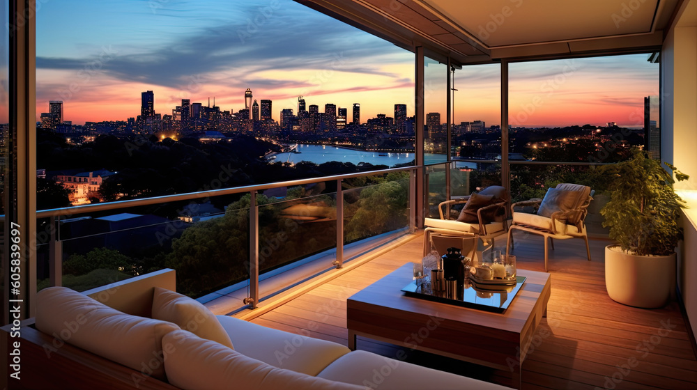 Fototapeta premium Sydney Luxury Penthouse balcony