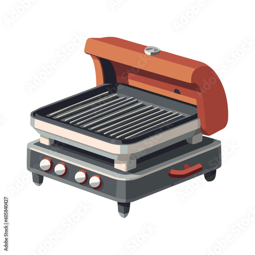Grilled meat on barbecue, summer heat sizzles