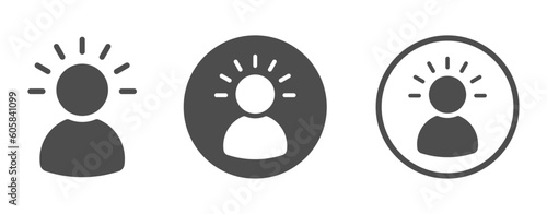  Mind people vector icons. Human frustration vector illustrations. Mind thinking business concepts set
