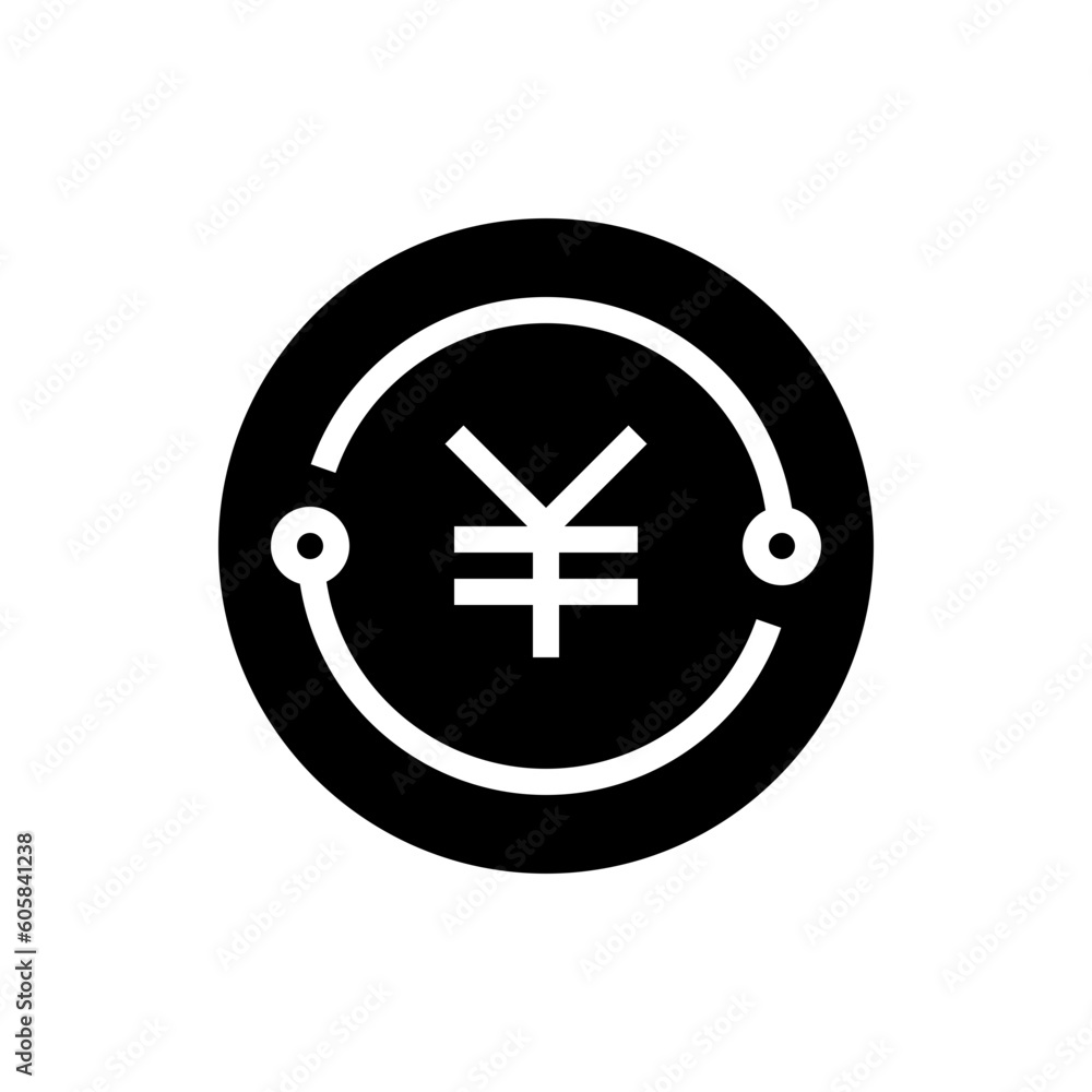 Fototapeta premium yen glyph icon